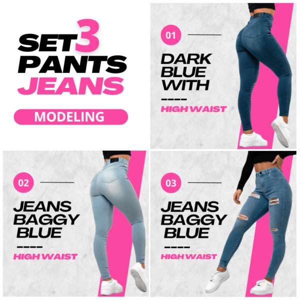 Set 3x Pants Fit Jeans